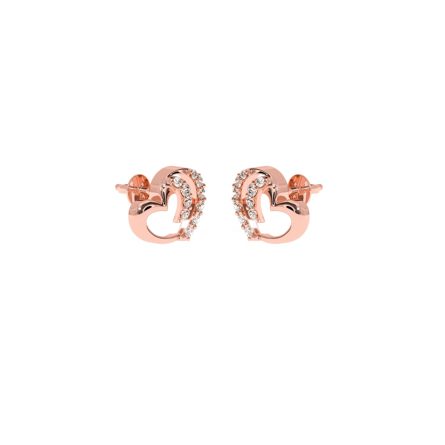 Solitairekart – 0.18ct Lab Diamond Entwined Love Earrings